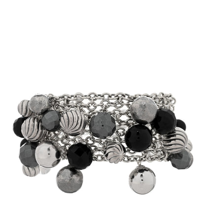 David Yurman Sterling Silver Black Onyx Hematine Multi Strand Toggle Bracelet 1 of 3