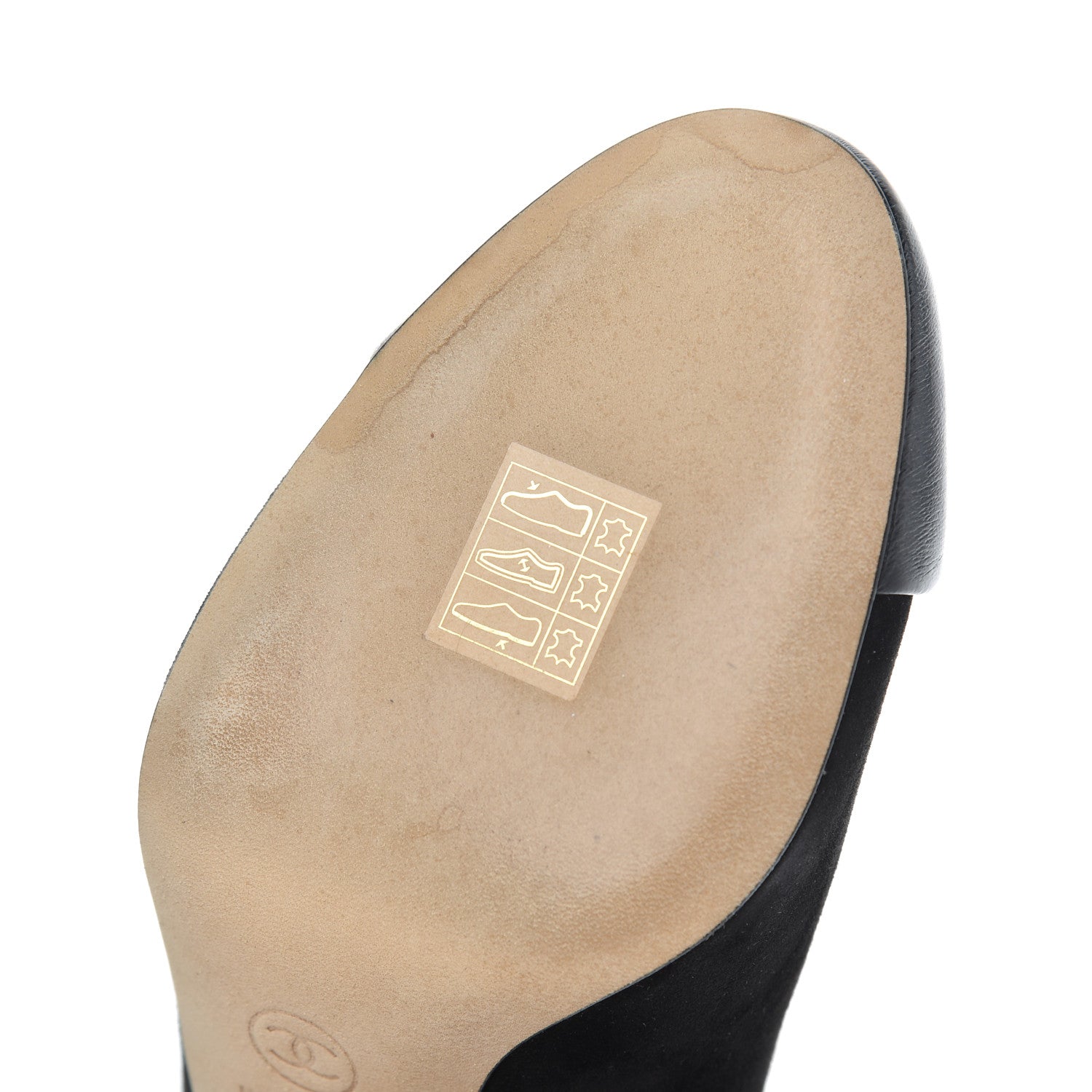 Chanel Suede Cap Toe CC Pumps 38 Black 17 of 18