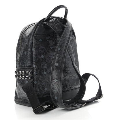 MCM Visetos Small Side Stud Stark Backpack Black 3 of 12