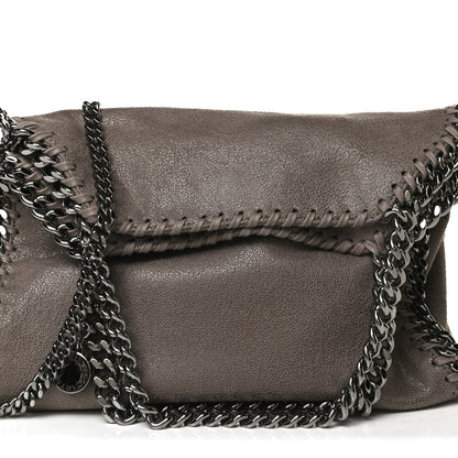 Stella McCartney Shaggy Deer Mini Falabella Fold Over Tote Ash Grey 9 of 13