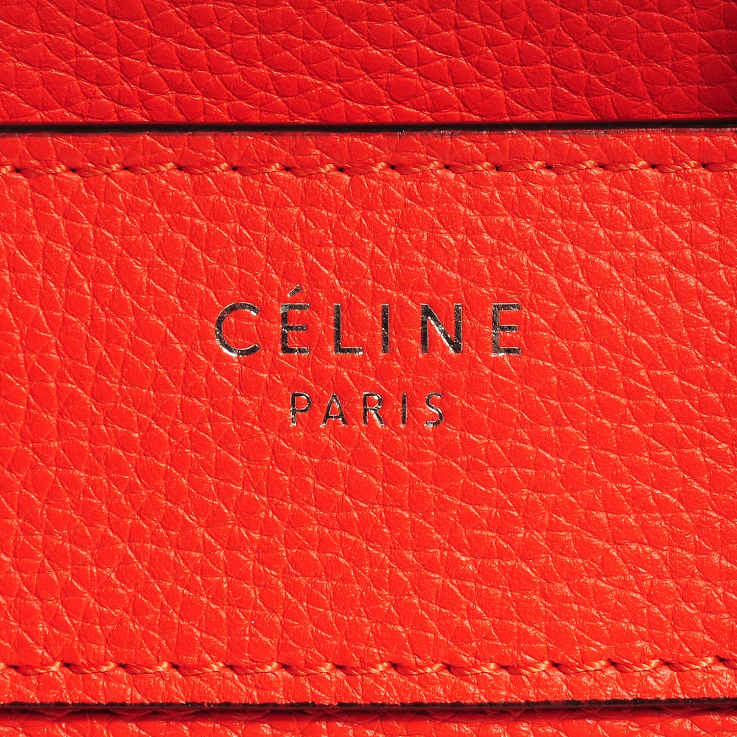 Drummed Calfskin Micro Luggage Vermillion