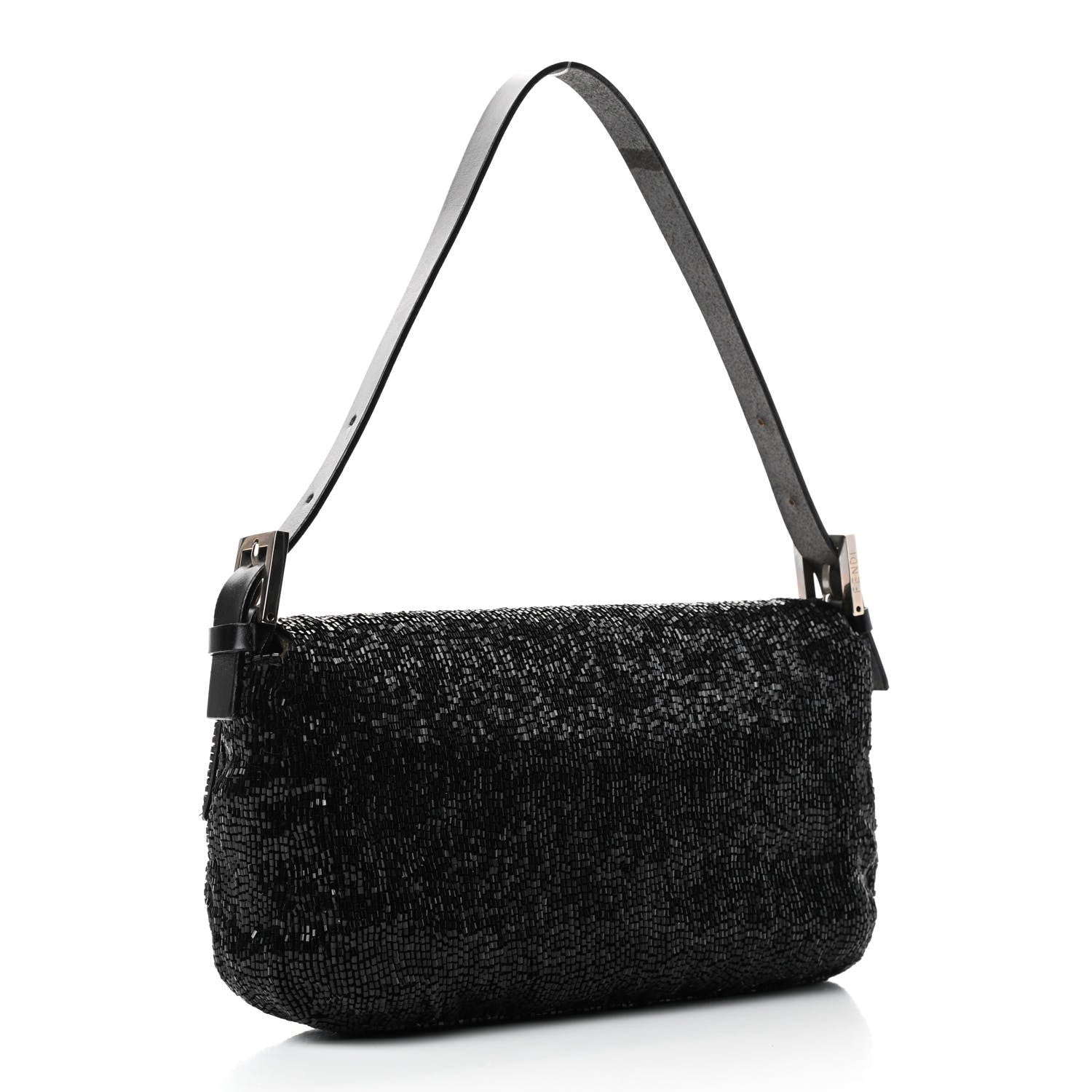 Fendi Beaded Baguette Black 2 of 4