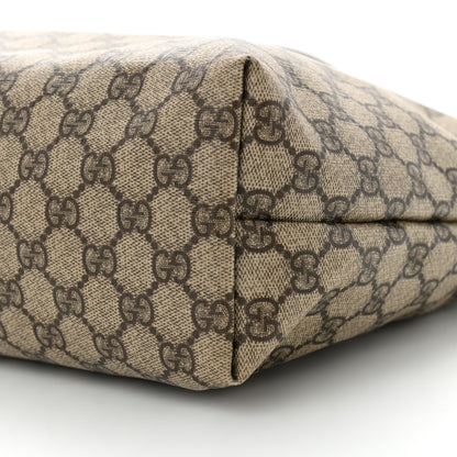 Gucci GG Supreme Monogram Medium Zippered Shopping Tote Dark Brown 10 of 13