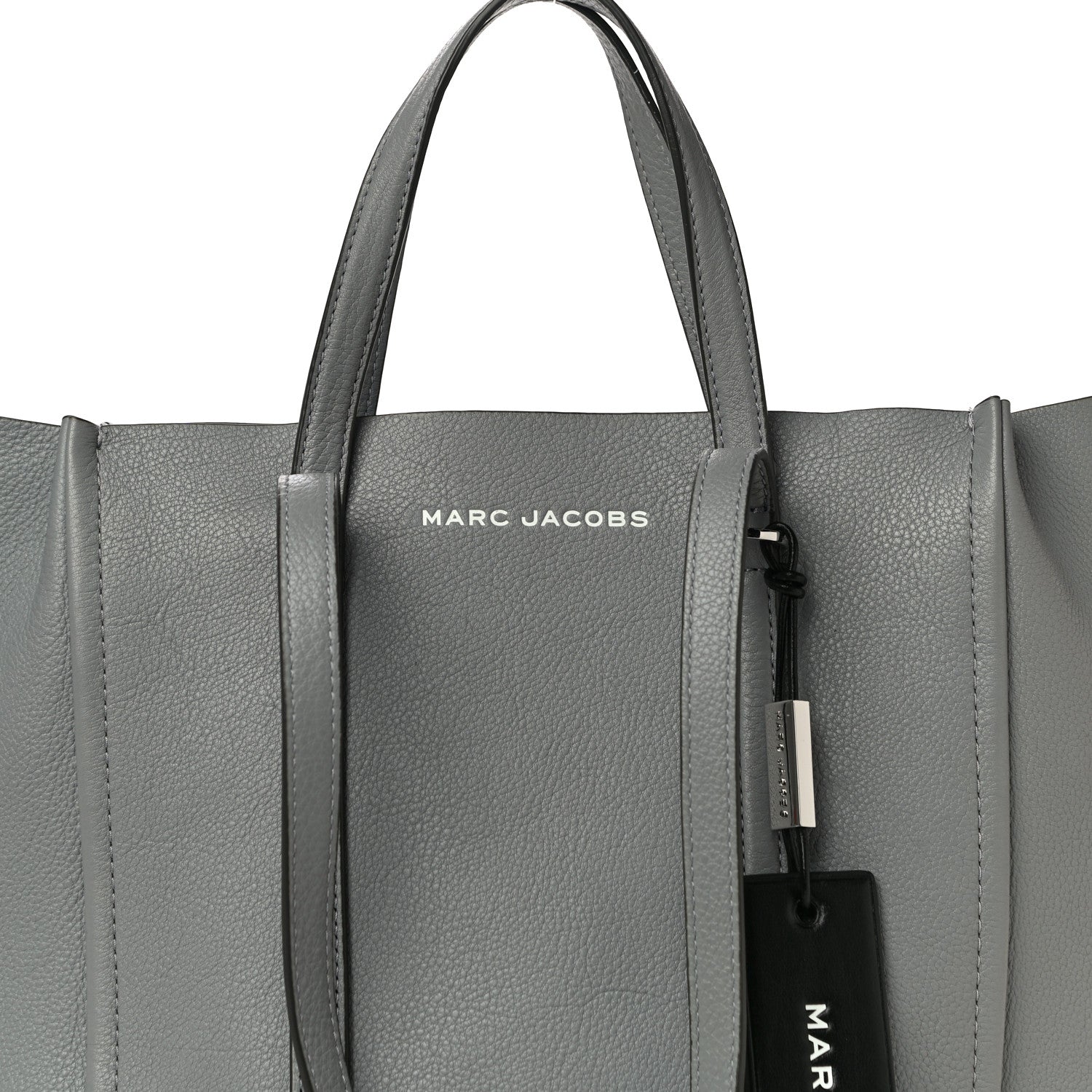 Marc Jacobs Grained Calfskin The Tag Tote Grey 6 of 11