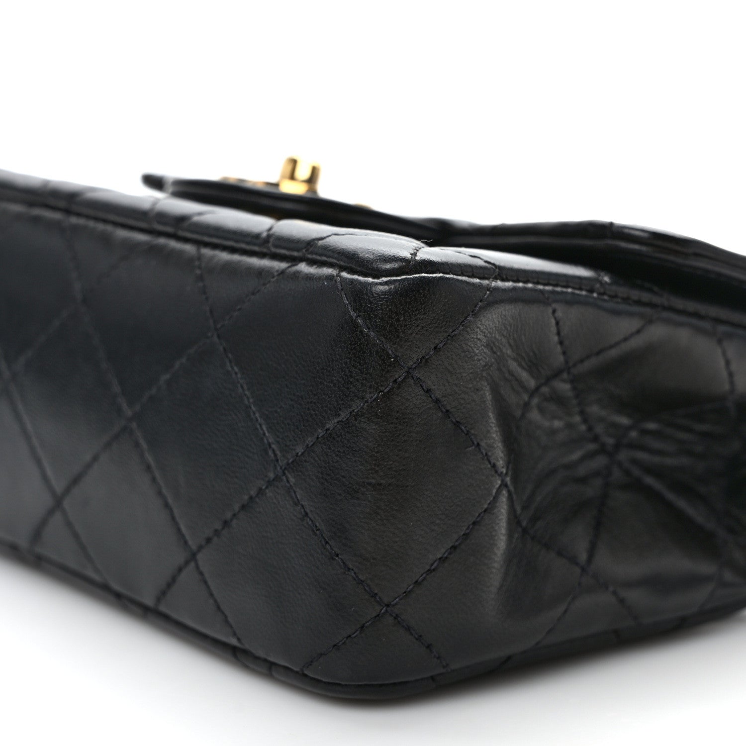 Chanel Lambskin Quilted Mini Kelly Flap Bag Black 8 of 11