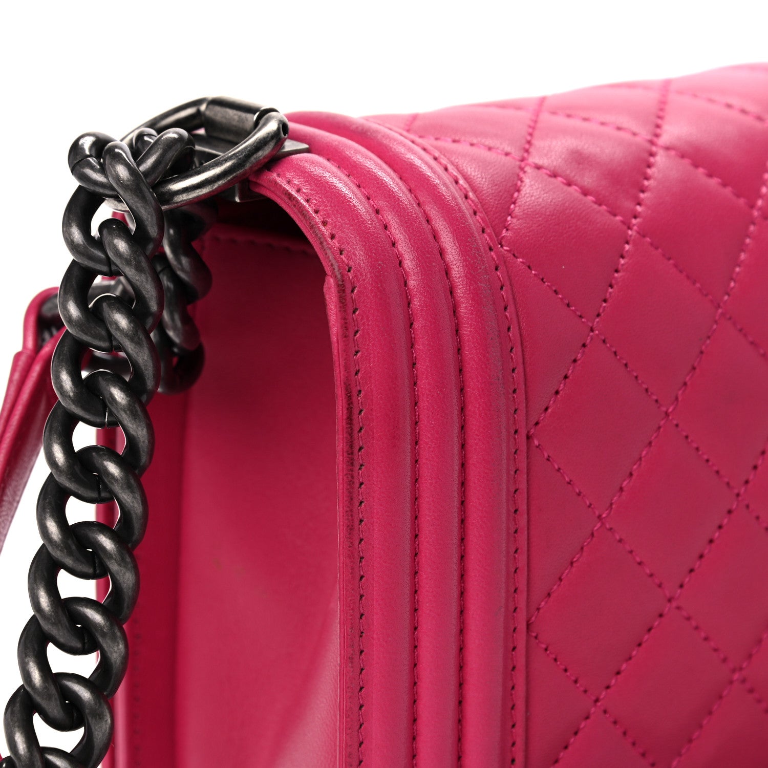 Chanel Lambskin Quilted Medium Boy Flap Pink 14 of 21