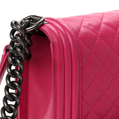 Chanel Lambskin Quilted Medium Boy Flap Pink 14 of 21