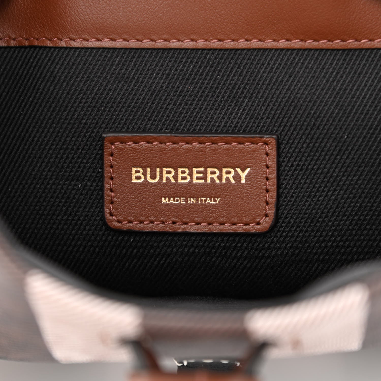 Burberry House Check Canvas Calfskin Micro Backpack Dark Birch Brown 6 of 9