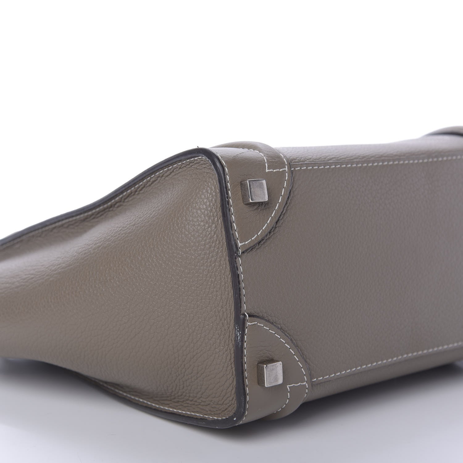 Celine Drummed Calfskin Micro Luggage Souris 6 of 9