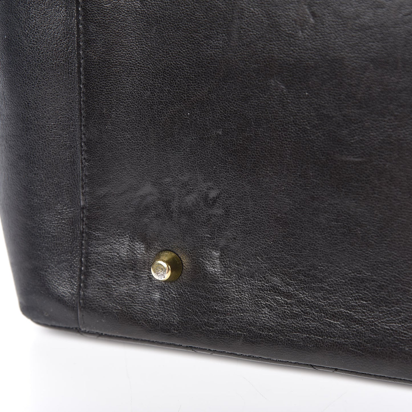 Lambskin Quilted Tote Black