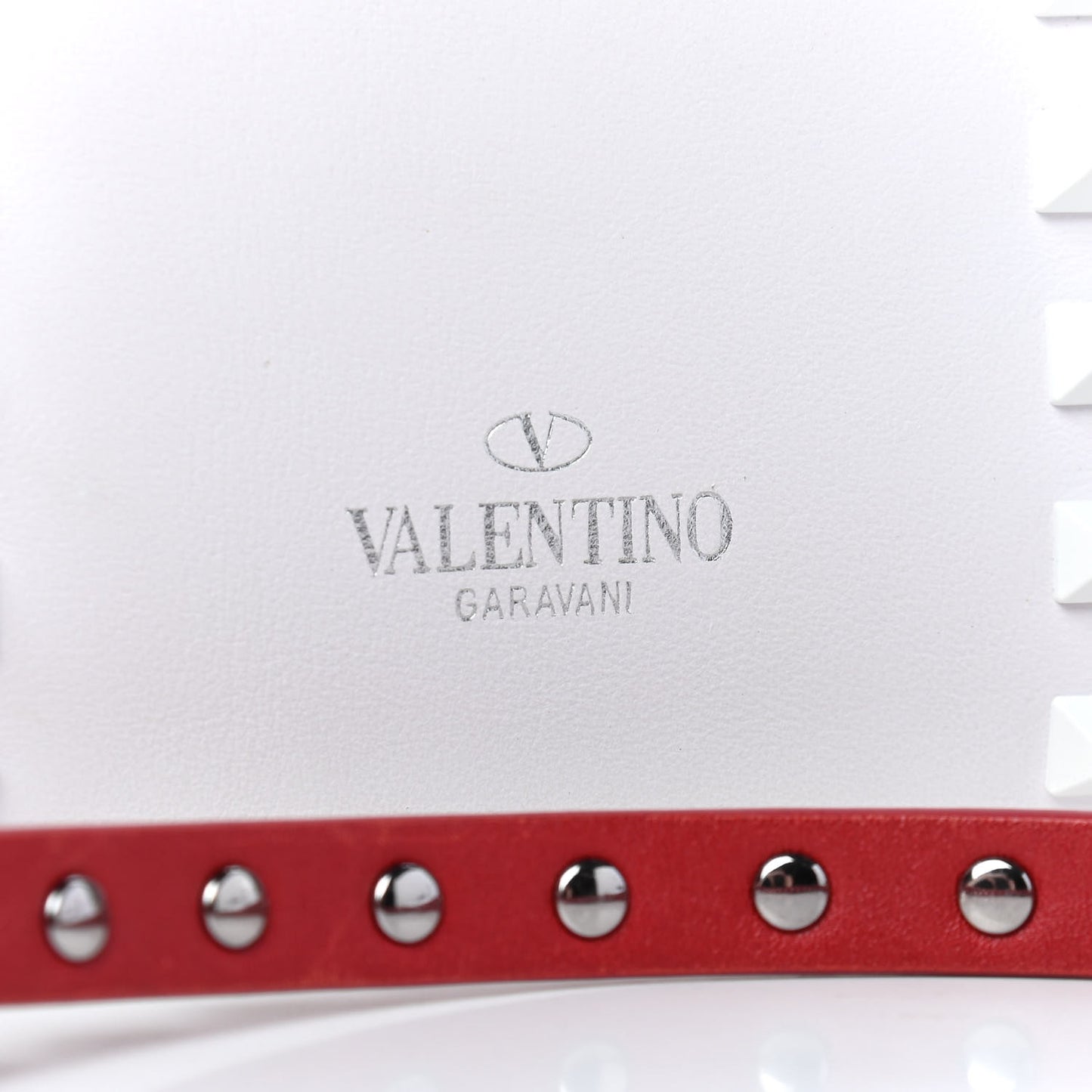 Vitello Colorblock Medium Free Rockstud Flip Lock Crossbody Bag Rosso Valentino Optic White