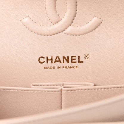Chanel Caviar Chevron Quilted Small Double Flap Beige 8 of 11