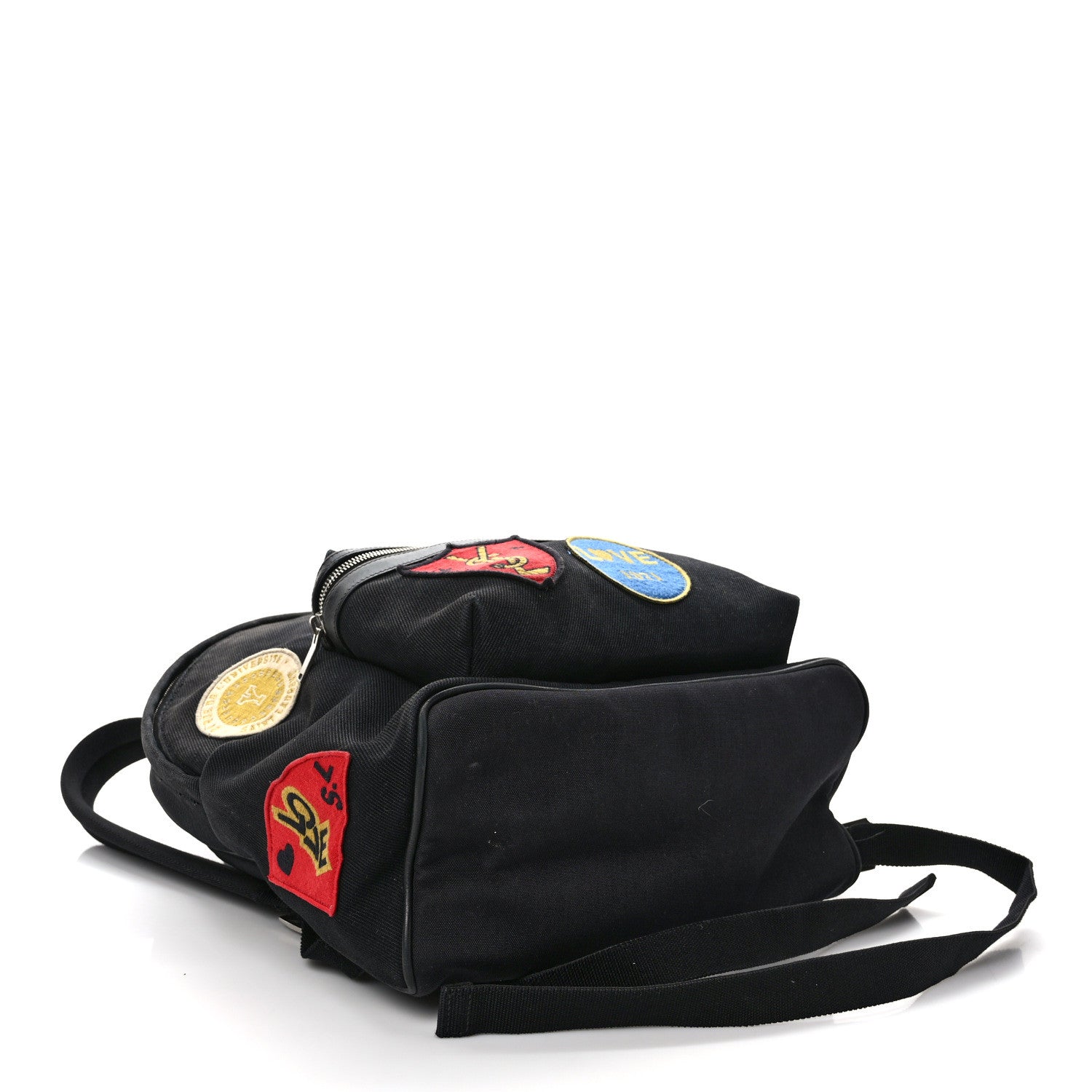 Saint Laurent Twill Patches City Backpack Black 3 of 11
