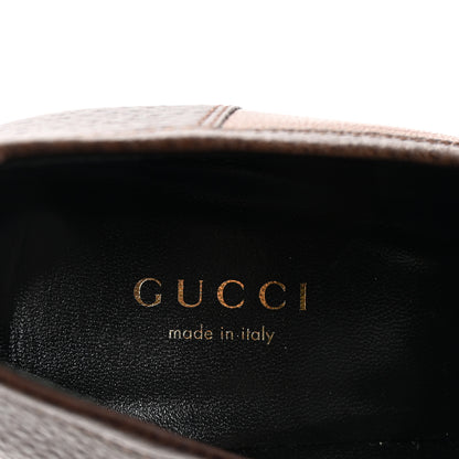 Gucci Goatskin Pebbled Calfskin Sylvie Chain Mid Heel Loafers 35.5 Brown 8 of 10