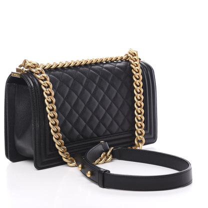 Chanel Caviar Quilted Medium Boy Flap Black 2 of 10