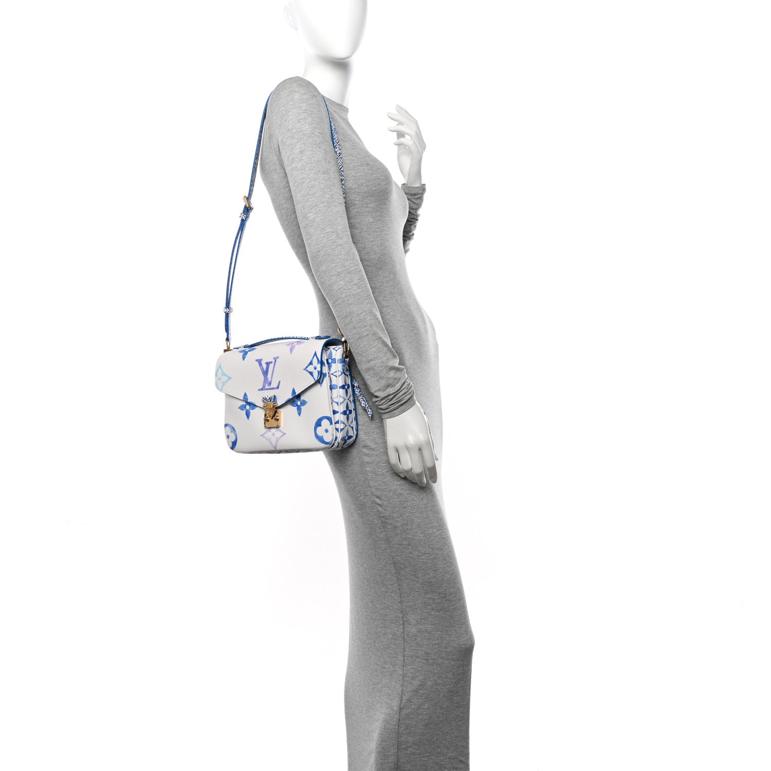 Louis Vuitton Monogram Giant By The Pool Pochette Metis MM Blue 2 of 11