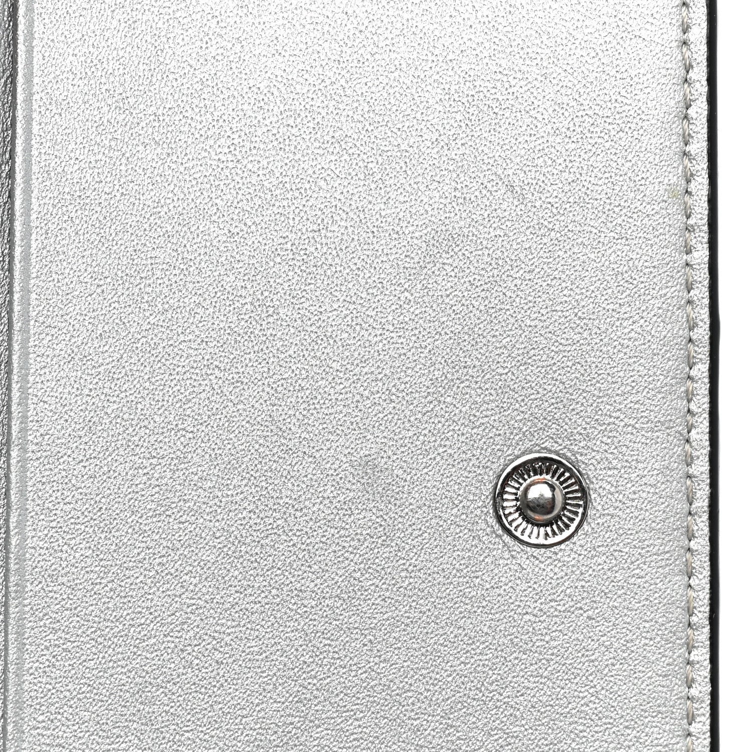 MCM Metallic Visetos Trifold Wallet Silver 10 of 11