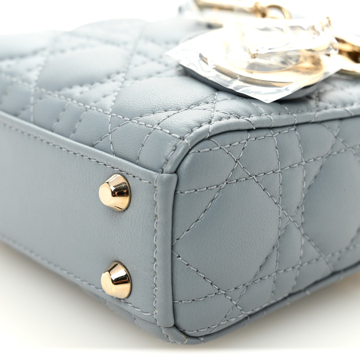 Christian Dior Lambskin Cannage Micro Lady Dior Cloud Blue 1883916
