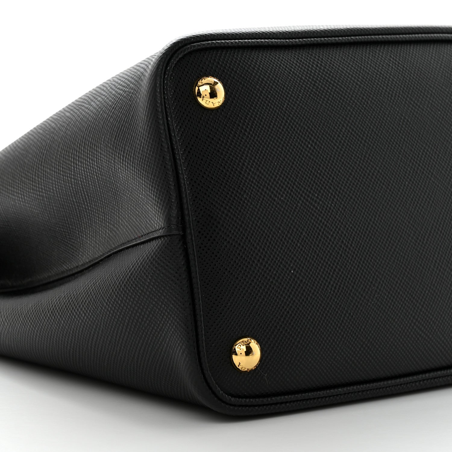 Prada Saffiano Cuir Medium Double Bag Black Fuoco 8 of 9