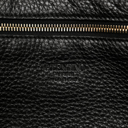 Valentino Garavani Pebbled Calfskin Medium Rockstud Tote Black 6 of 12