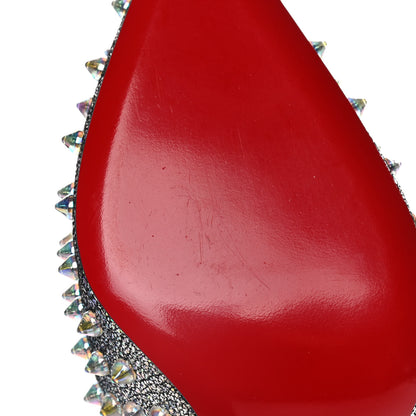 Christian Louboutin Nappa Mica Follies Spikes 100 Pumps 39 Silver 7 of 9