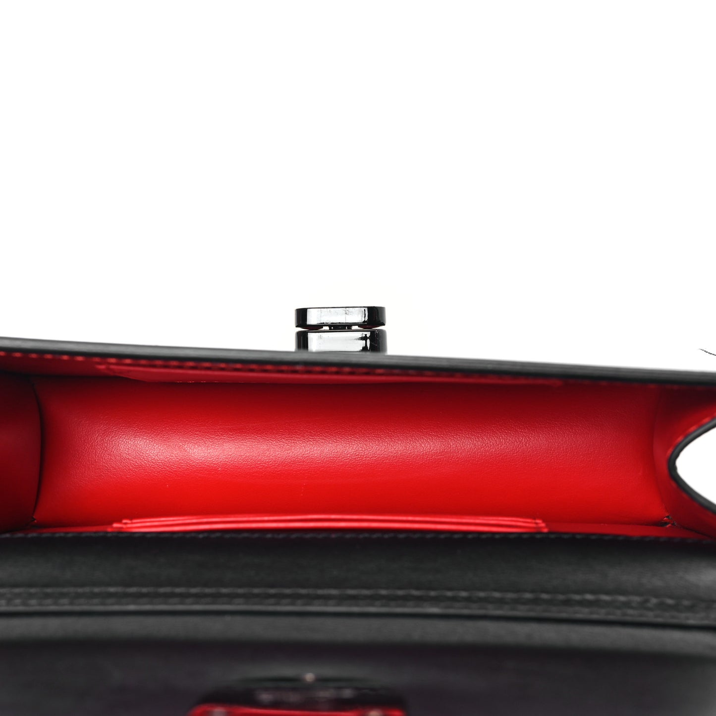 Patent Calfskin Small Elisa Baguette Black