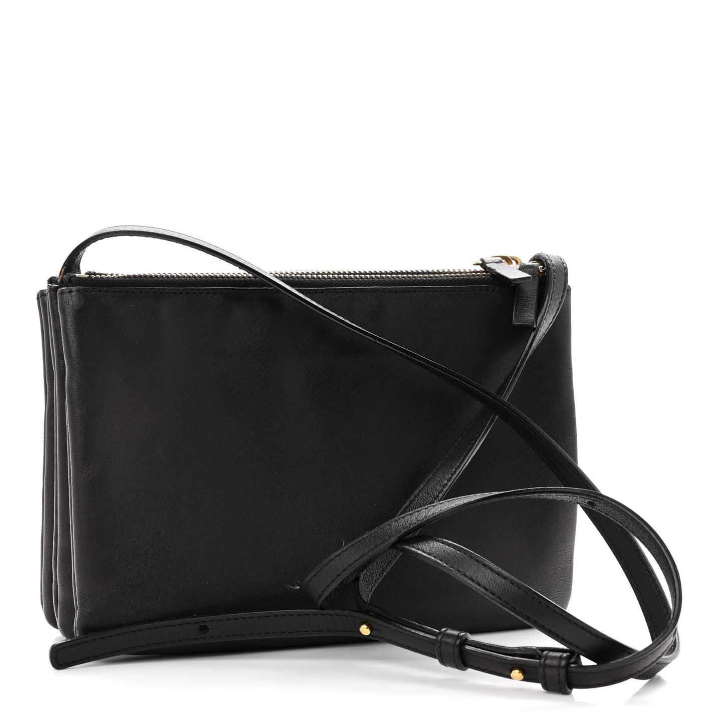 Lambskin Small Trio Crossbody Bag Black