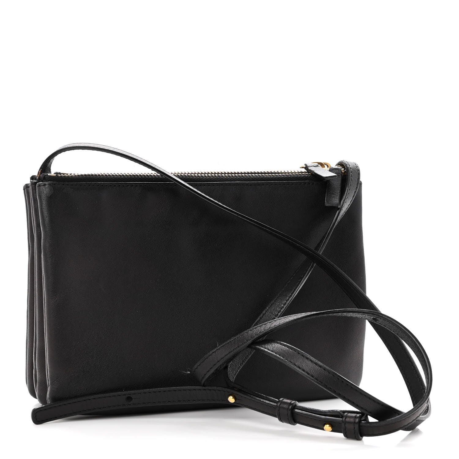 Celine Lambskin Small Trio Crossbody Bag Black 3 of 11