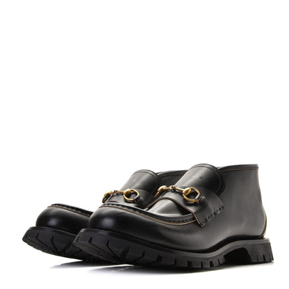 Gucci Cordovan Lux Mens Harald Horsebit Ankle Boots 12 Black 13 of 23