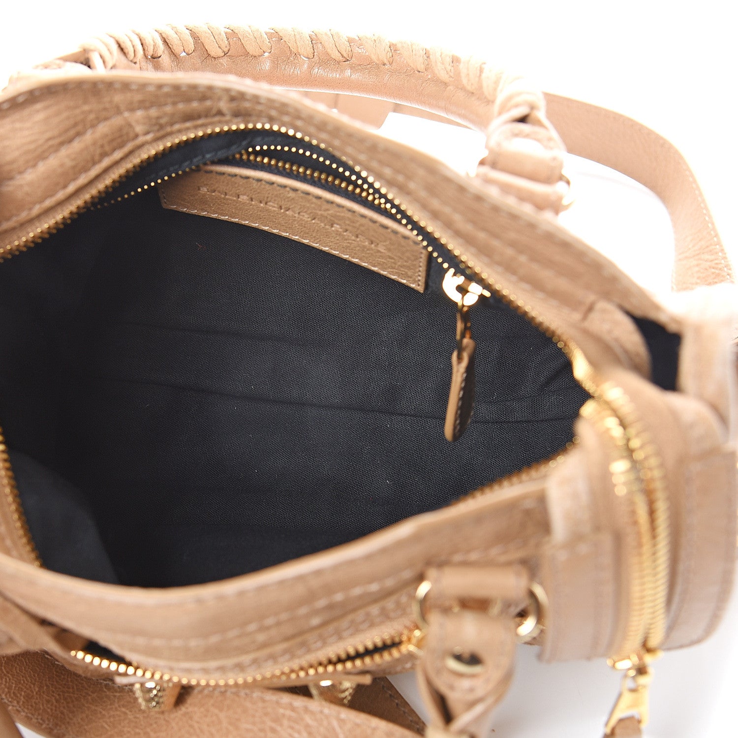 Balenciaga Agneau Giant 12 Gold Hardware Mini City Beige Nougatine 4 of 5