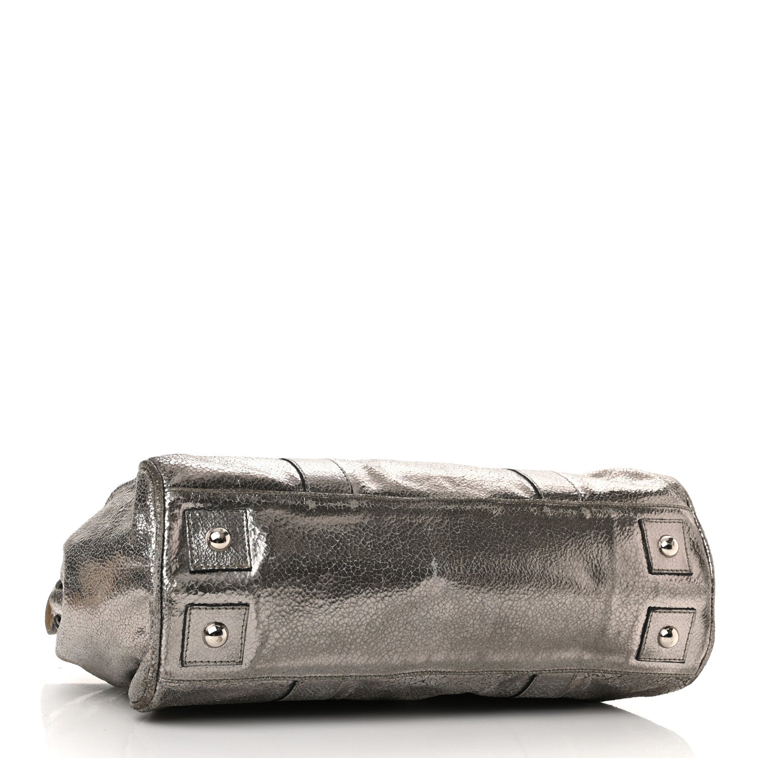 Mulberry Metallic Classic Grain Bayswater Silver 4 of 12