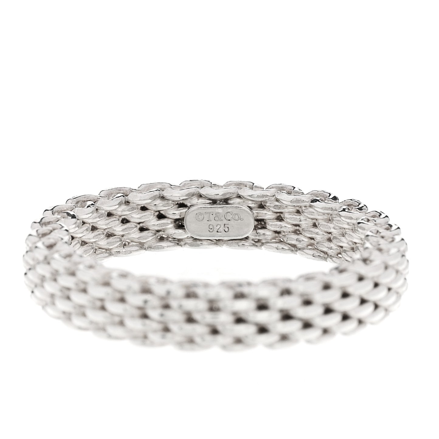 Sterling Silver Narrow Mesh Somerset Ring 51 5.75