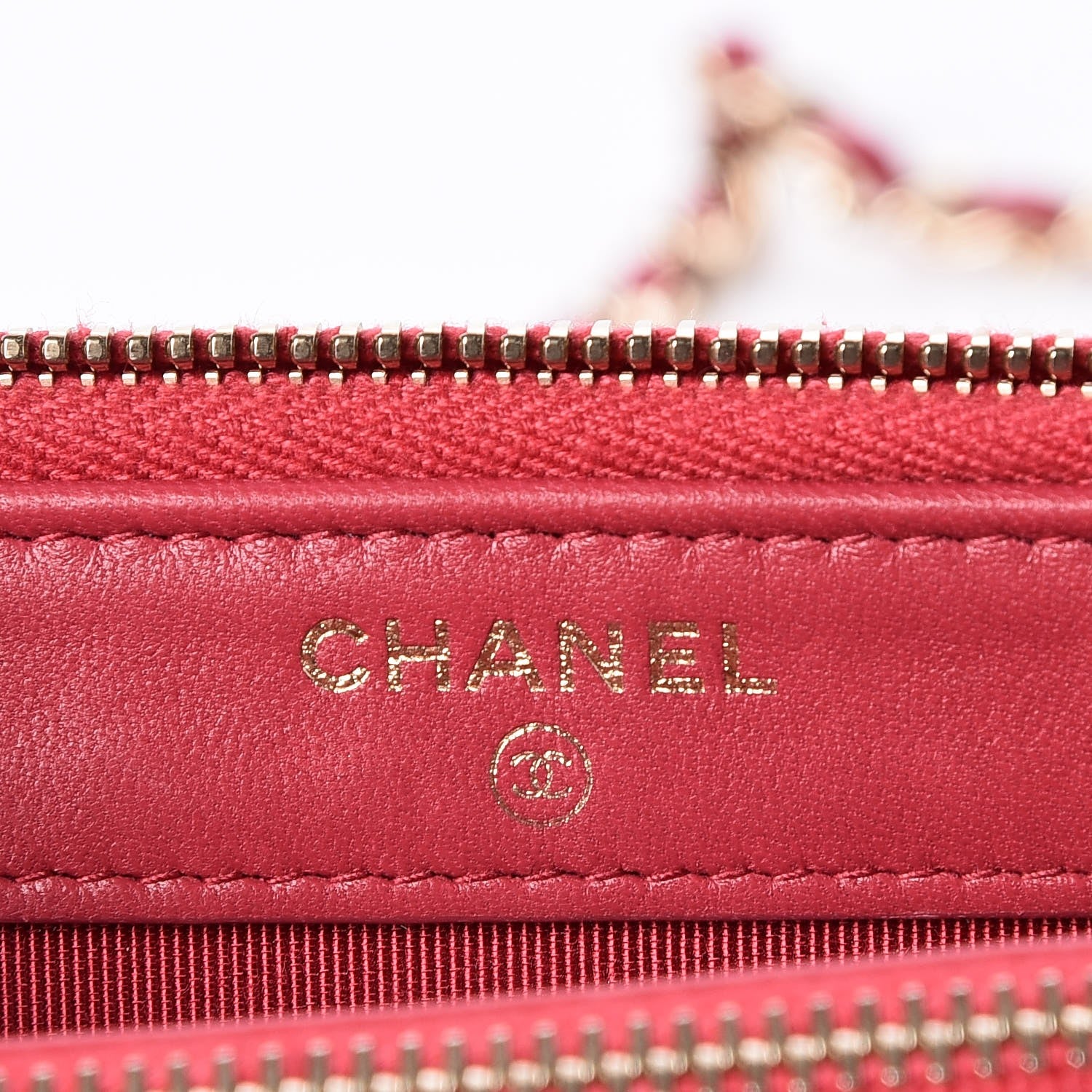 Chanel Lambskin Quilted Small Clutch With Chain Dark Pink 6 of 9