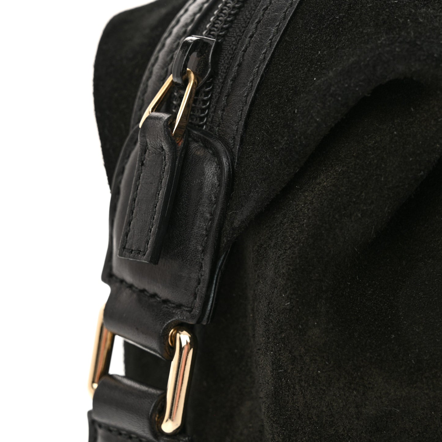 Suede Guccissima Small Boston Black