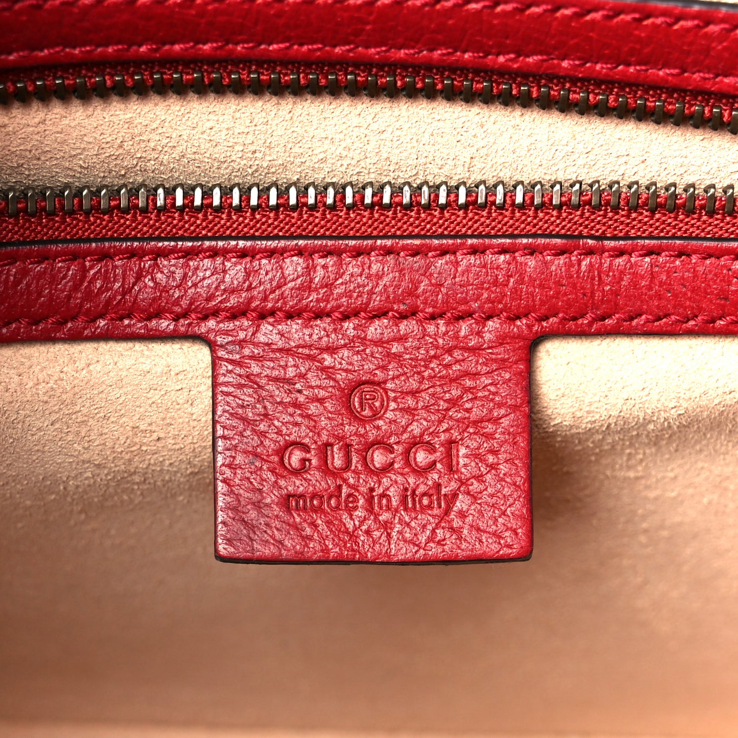 GG Supreme Monogram Small Queen Margaret Top Handle Bag Red