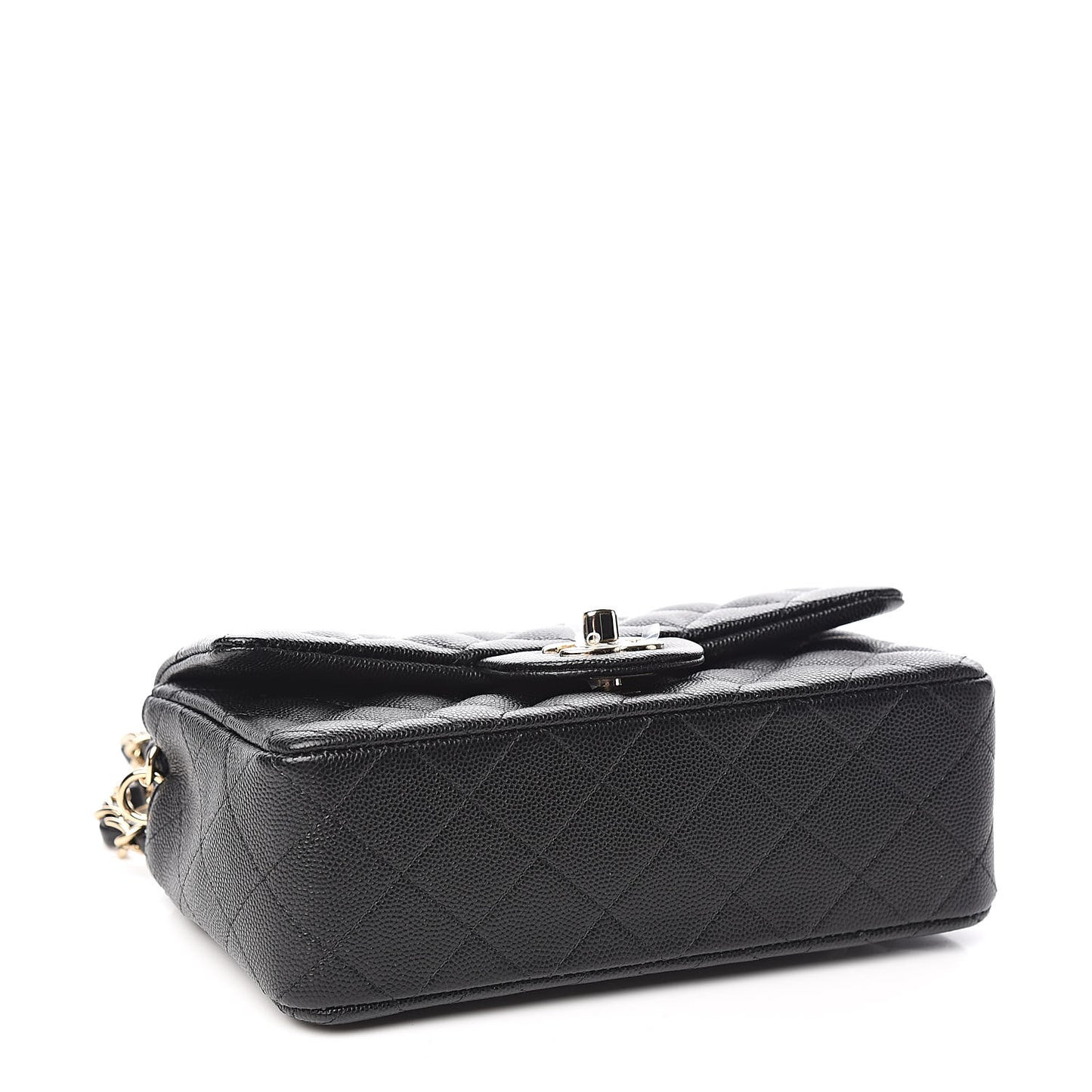 Caviar Quilted Mini Rectangular Flap Black