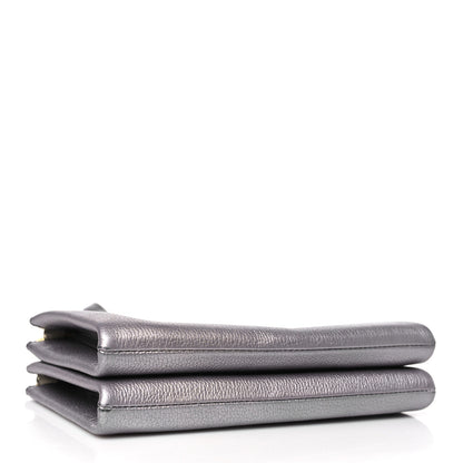 MCM Grained Calfskin Milla Double Crossbody Bag Spike Silver 4 of 11