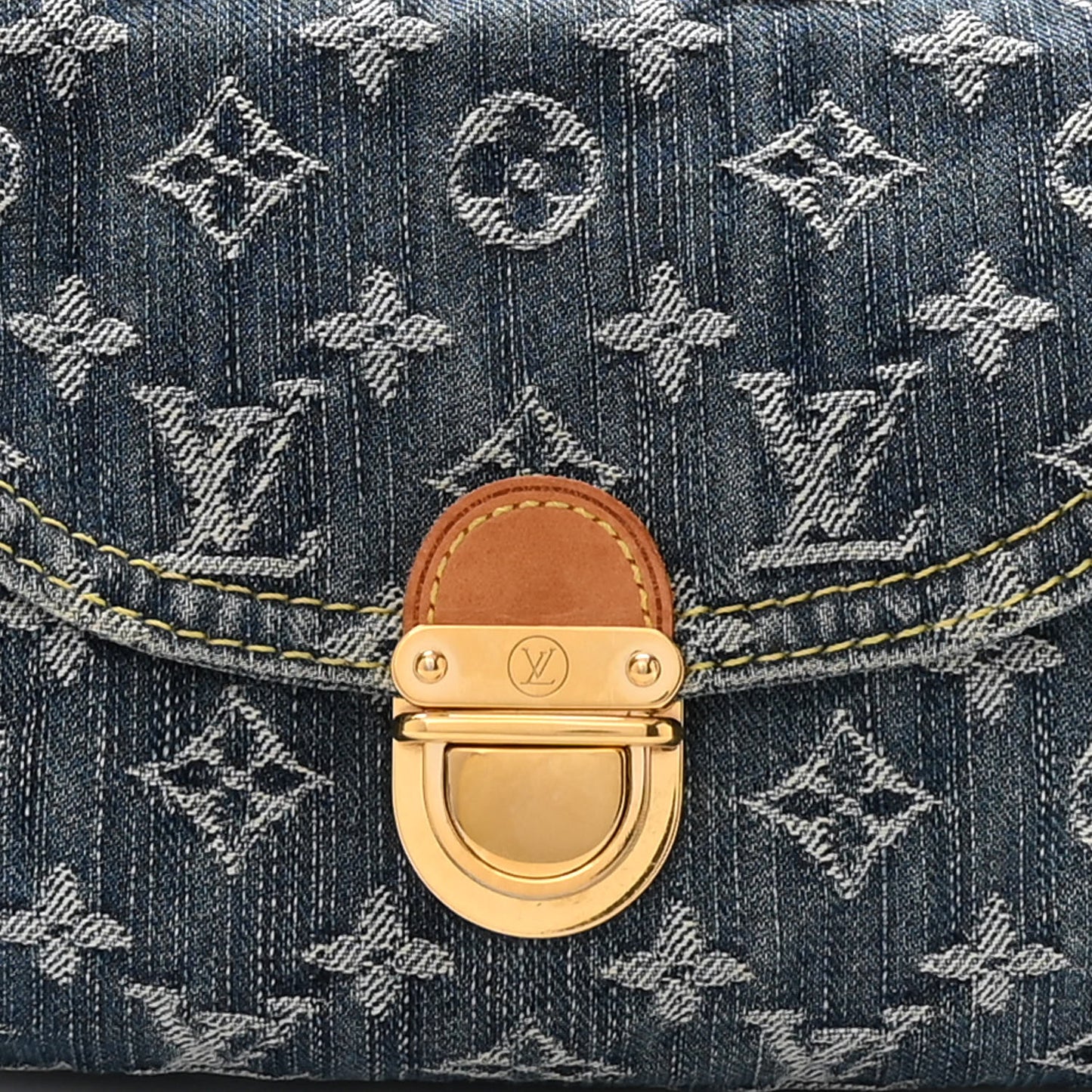 Monogram Denim Mini Pleaty Blue