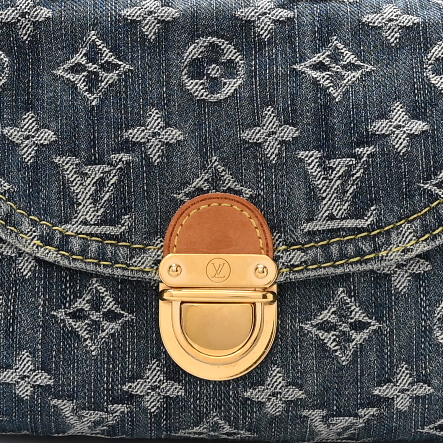 Louis Vuitton Monogram Denim Mini Pleaty Blue 7 of 9