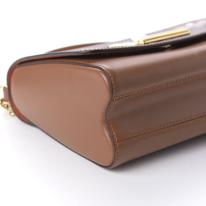 Louis Vuitton Calfskin Catogram Twist Shoulder Bag MM Marron 7 of 9