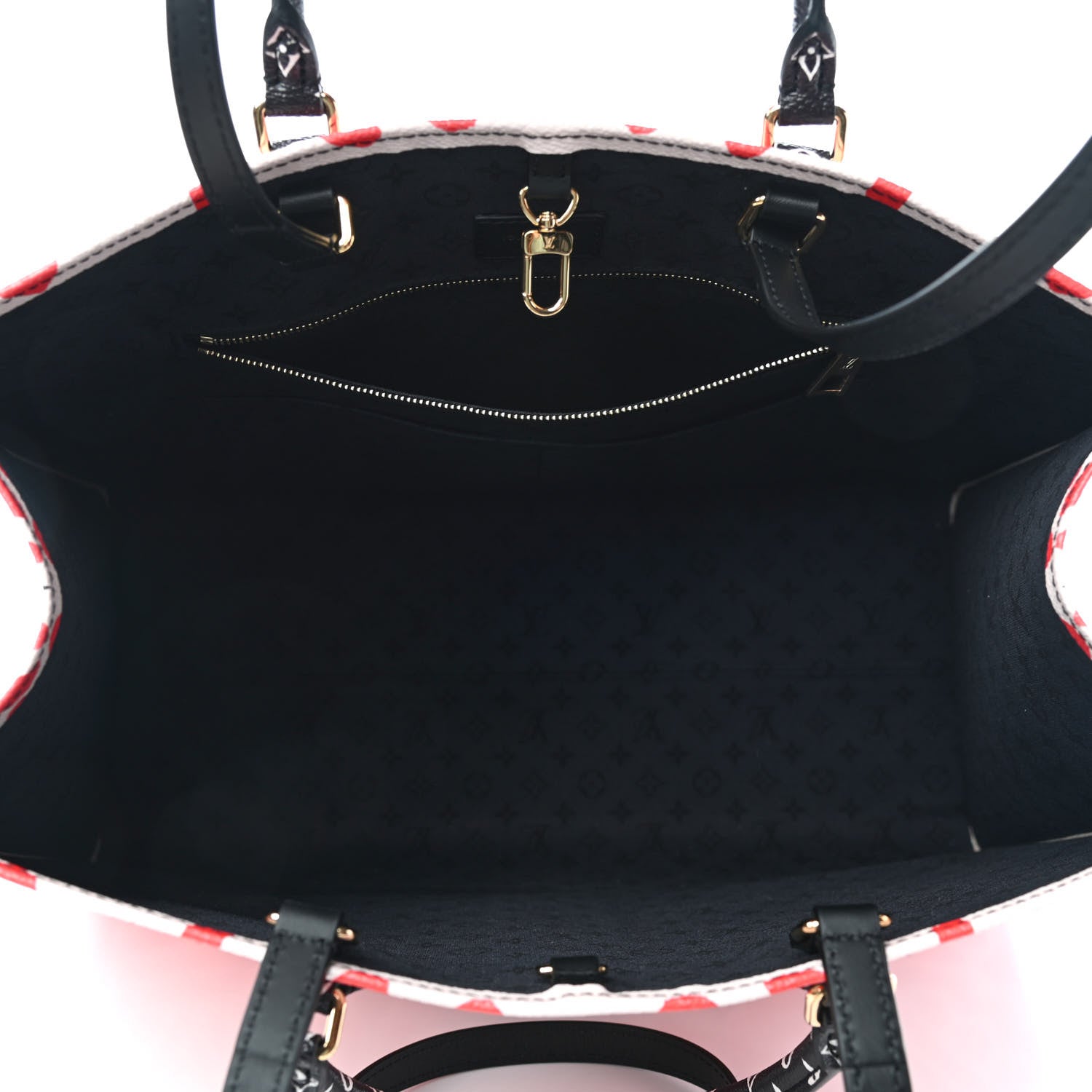 Louis Vuitton Monogram Giant Crafty Onthego GM Creme Rouge Black 5 of 8