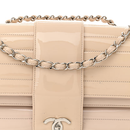Chanel Patent Horizontal Quilted Jumbo Single Flap Pink 8 of 11