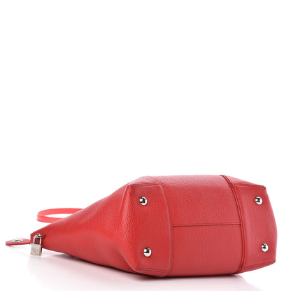 Louis Vuitton Cuir Taurillon Soft Lockit MM Rubis 4 of 13