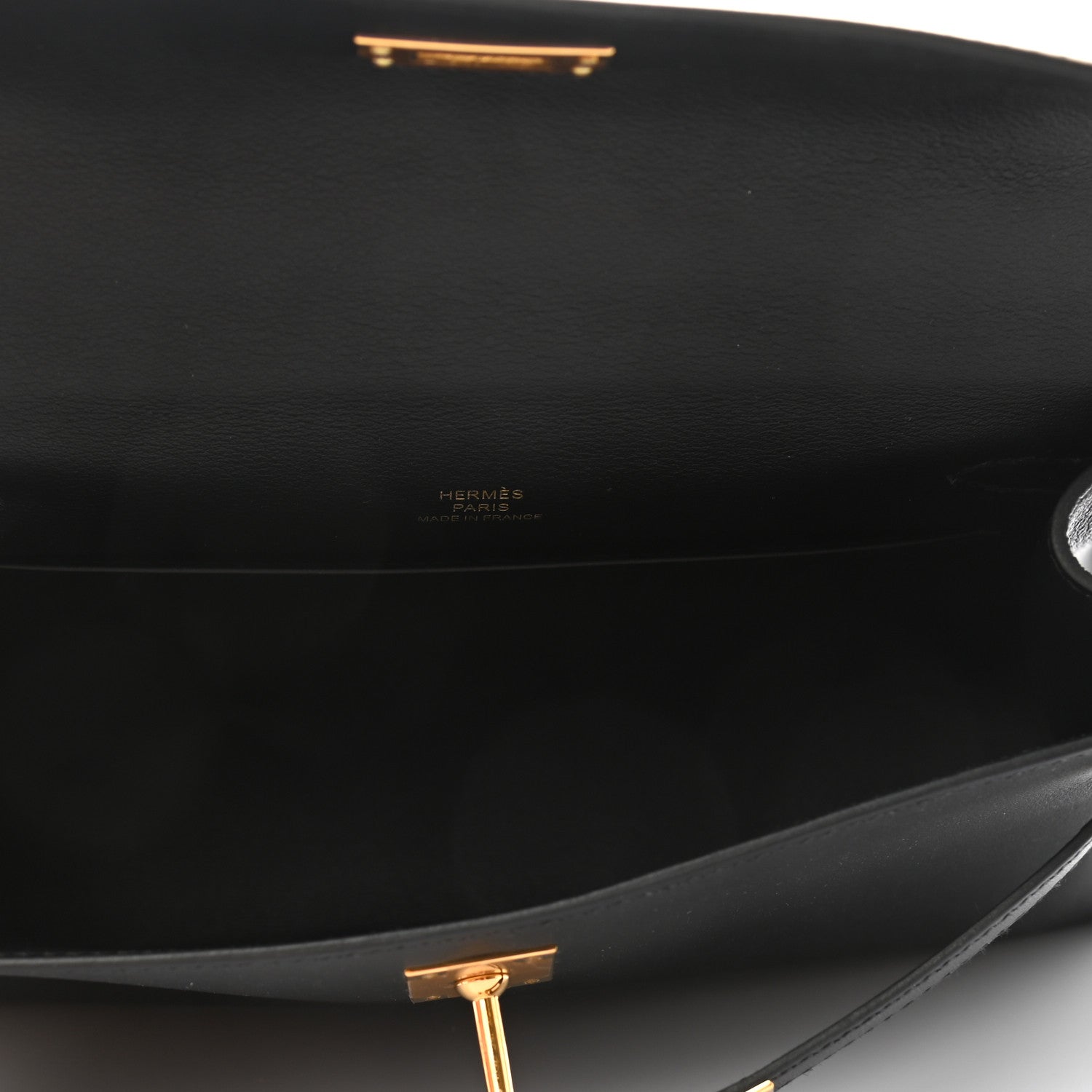 Hermes Swift Kelly Pochette Clutch Black 5 of 9