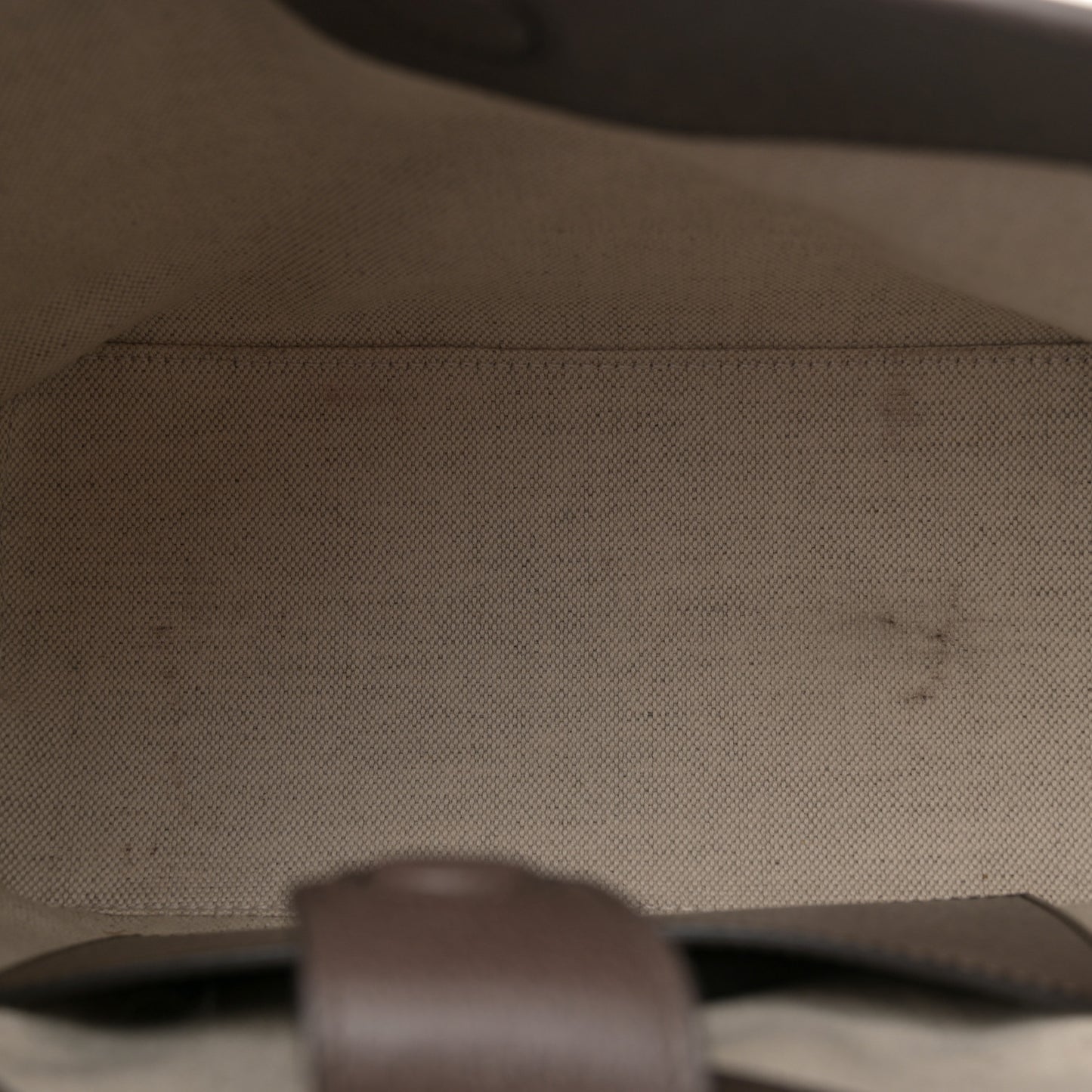 GG Supreme Monogram Textured Dollar Calfskin Web Small Ophidia Bucket Shoulder Bag Beige Ebony New Acero