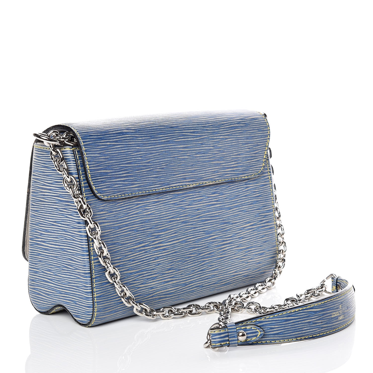 Louis Vuitton Epi Twist Shoulder Bag MM Denim Light 4 of 12