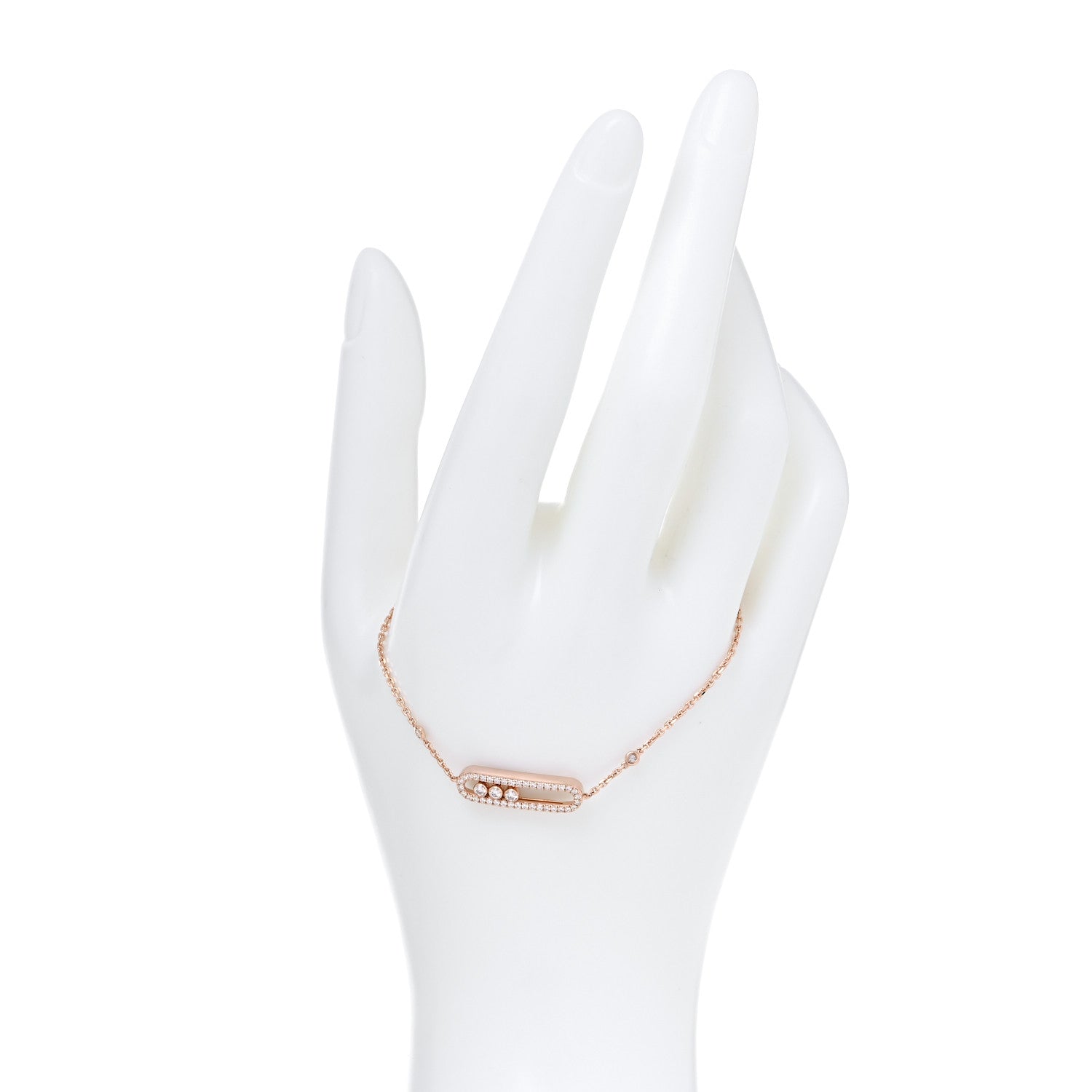 Messika 18K Rose Gold Diamond Pave Baby Move Classic Bracelet 2 of 8