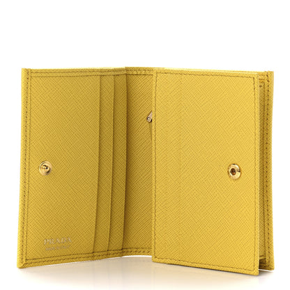 Prada Saffiano Small Wallet Sunny Yellow 5 of 11
