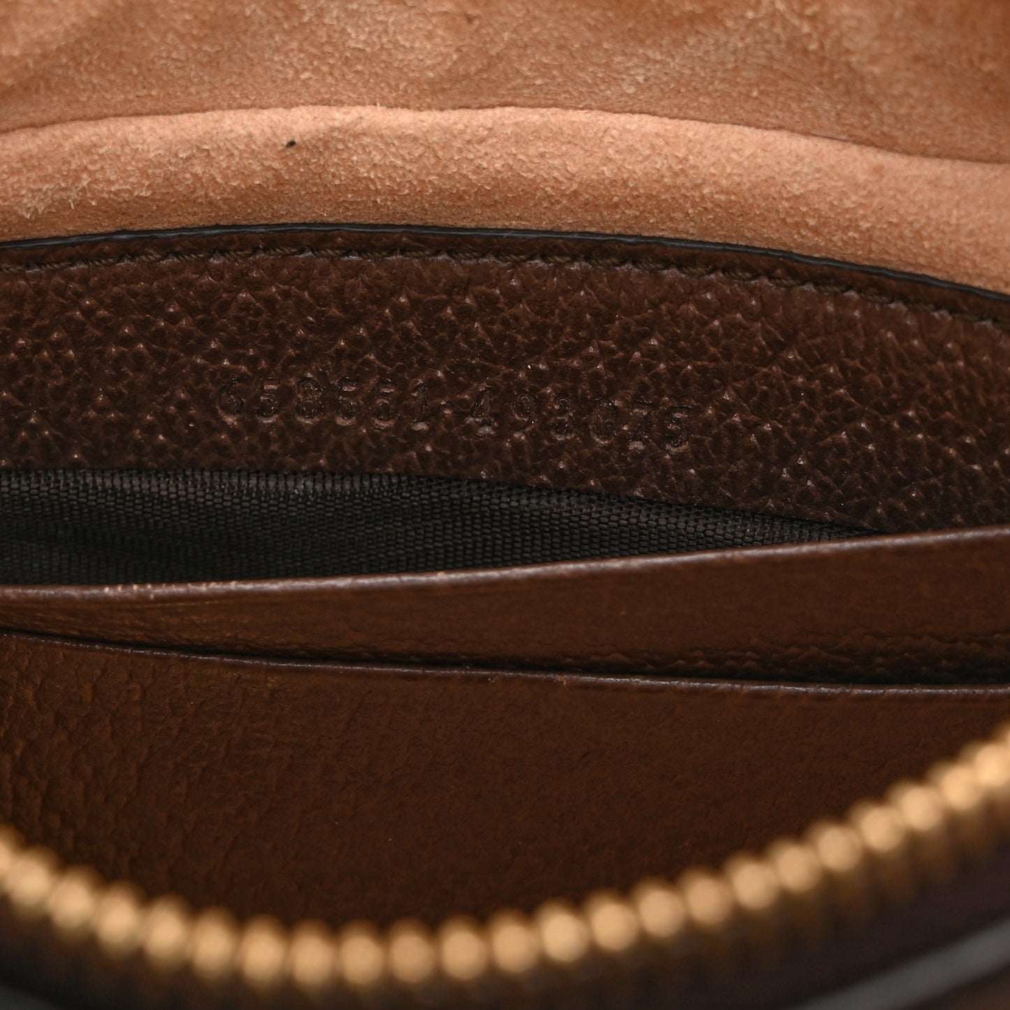 GG Supreme Monogram Textured Calfskin Web Mini Ophidia Half Moon Hobo Beige Ebony New Acero