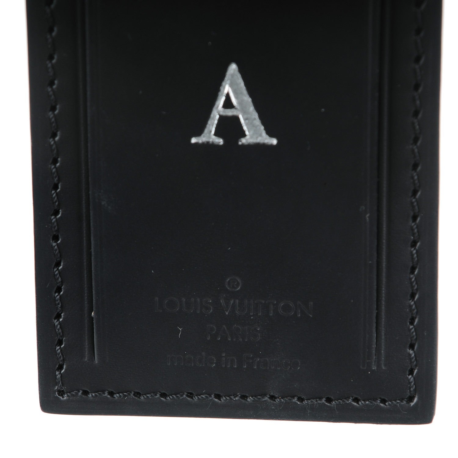 Louis Vuitton Calfskin Luggage Tag Black 4 of 4